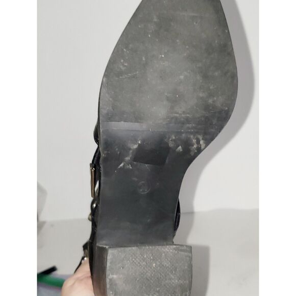 A Heeled Ankle Bootie Whimsigoth Punk Style Glam Rock Grunge Heavy Metal Sz 8.5 - Picture 8 of 14